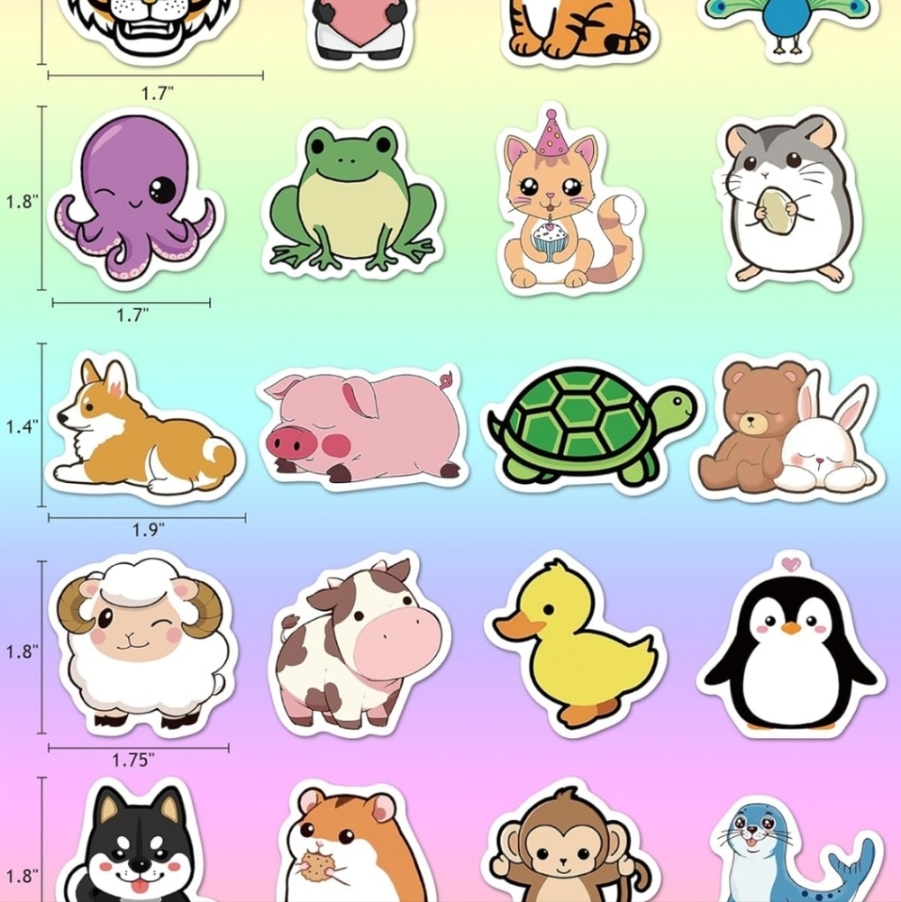 Colorful Animal Sticker Set for Small Pets - Picture 4 of 5